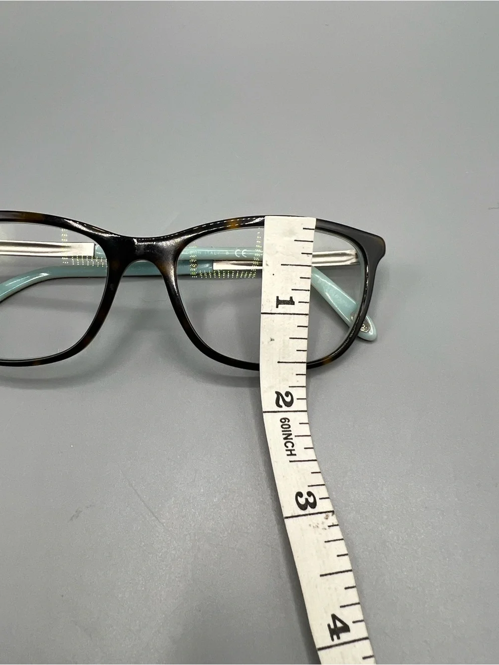 Tiffany & Co. Women’s Eyeglasses Brown Tortoise Tiffany Blue Crystal Frames